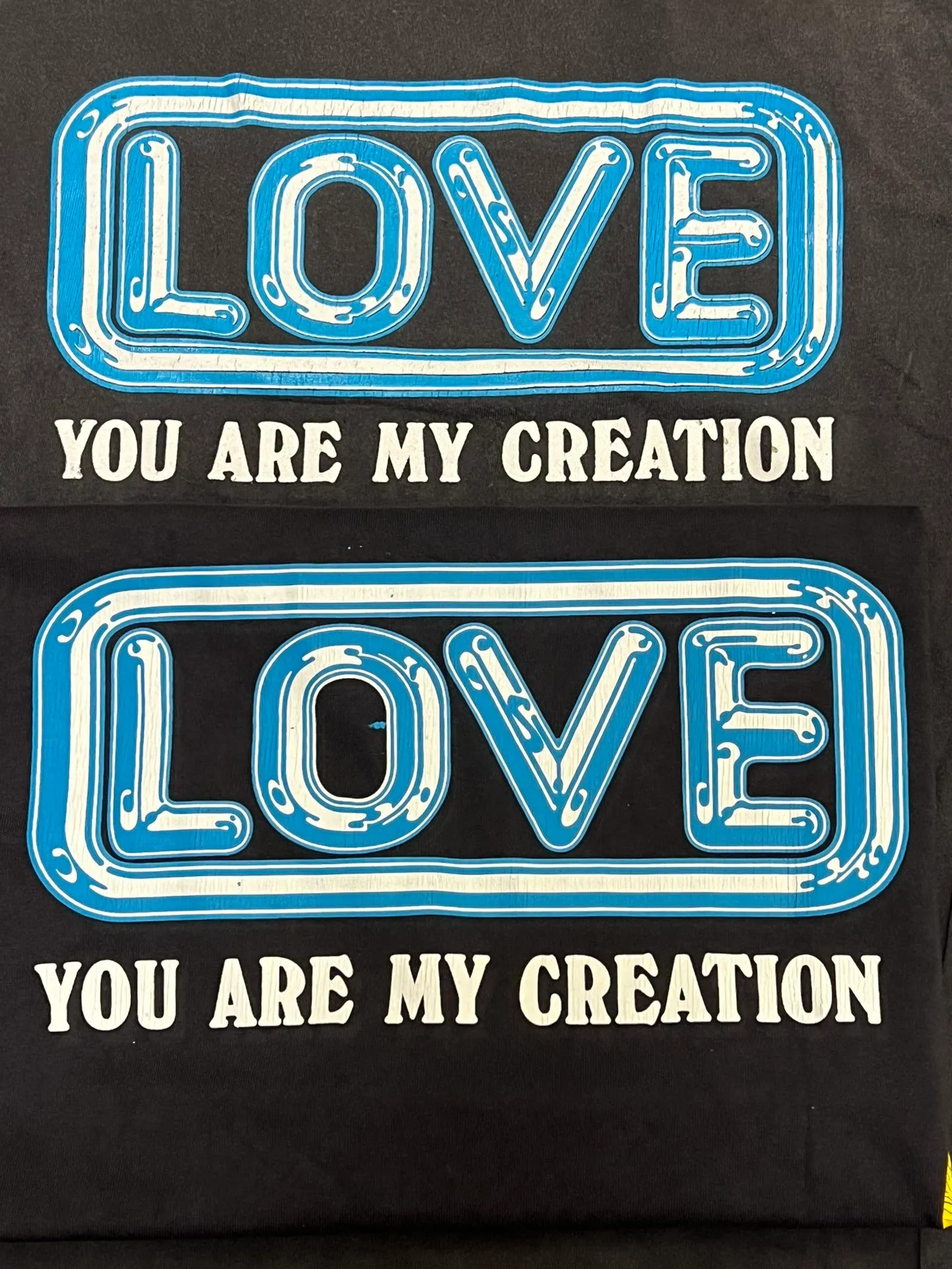 Printing proofing SAINT Mxxxxxx LS TEE/LOVE/BLK LOVE love paper crane distressed hole long sleeves washed black S-XL